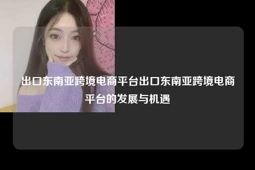 出口东南亚跨境电商平台出口东南亚跨境电商平台的发展与机遇